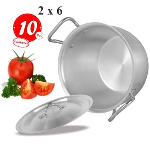 D-41B AL Cook Cuisine Set 2x6 Metal Finish - Image 3