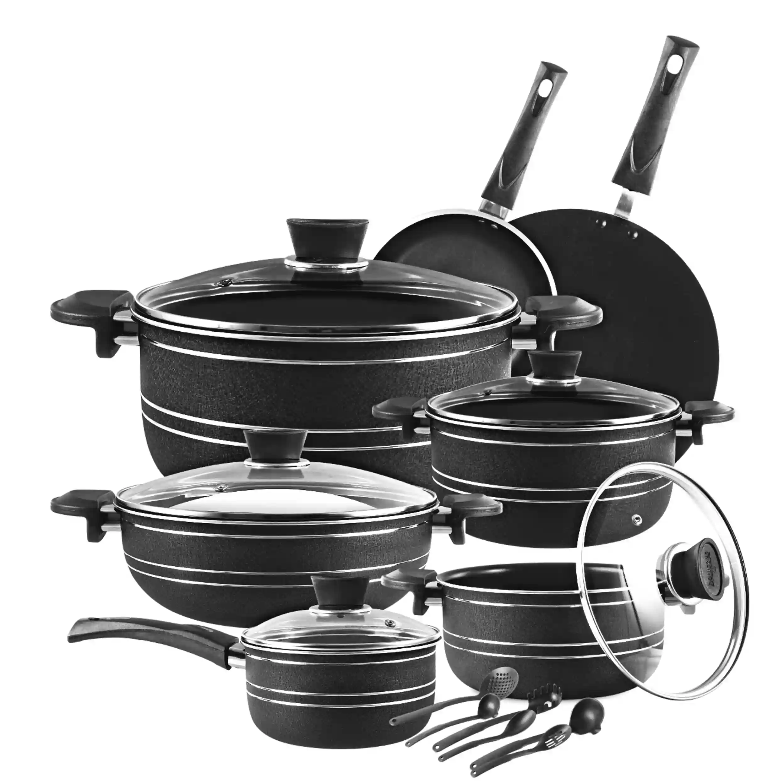 Non Stick Super Gift Set 18 PCS 3-Layers Marble Coated - Image 3